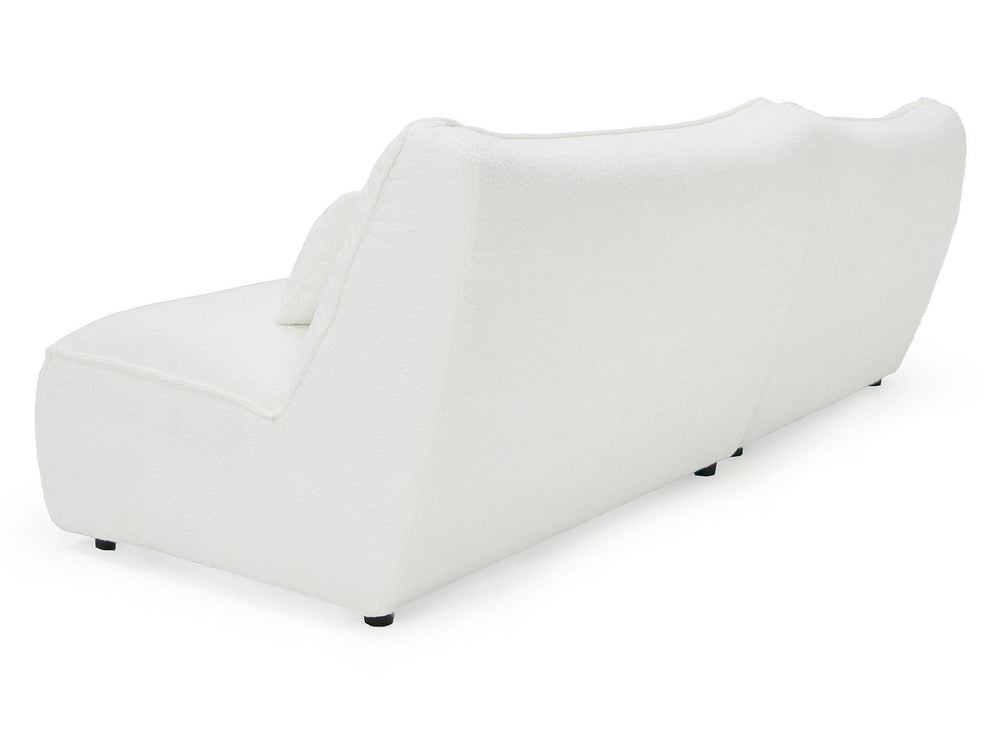 Racine - Modern White Fabric Modular Sectional Sofa - View 5