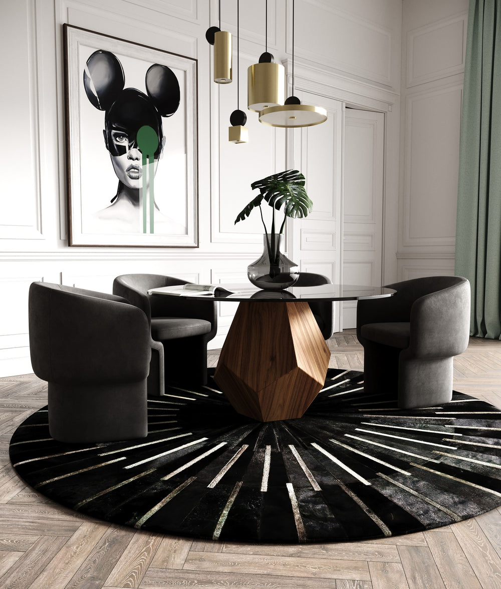 Rackham Mid-Century Walnut Round Dining Table - View 8