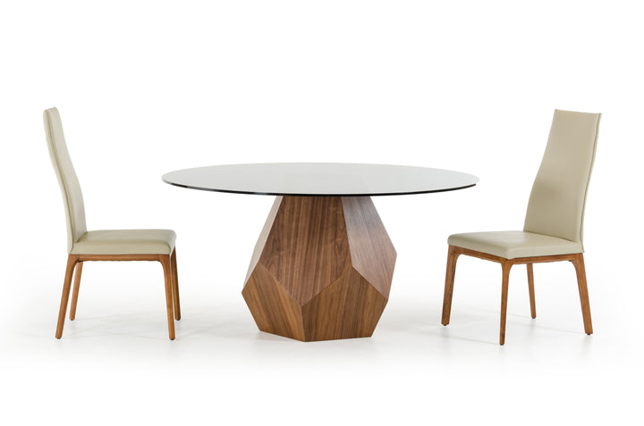 Rackham Mid-Century Walnut Round Dining Table