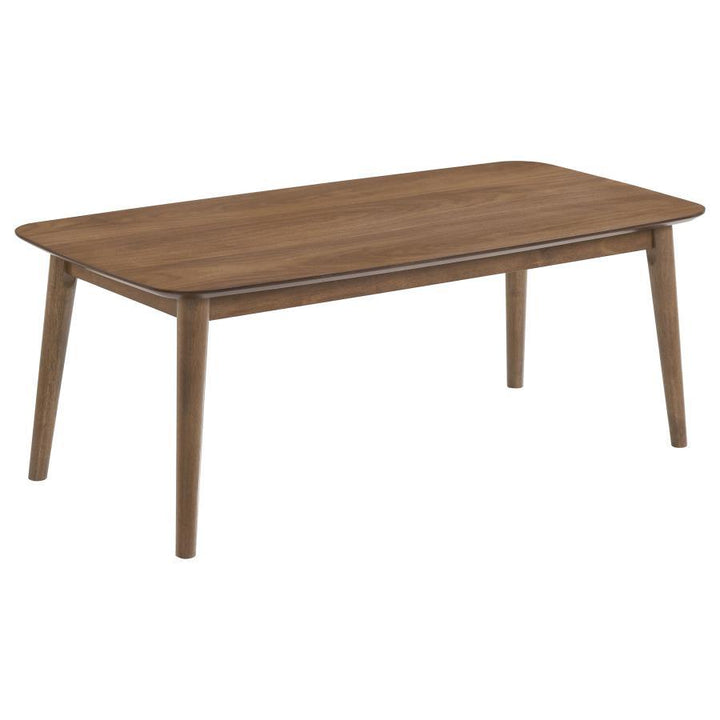 Radley - 3 Piece Rectangular Coffee Table Set - Natural Walnut Table Set modern furniture Contempo Furniture