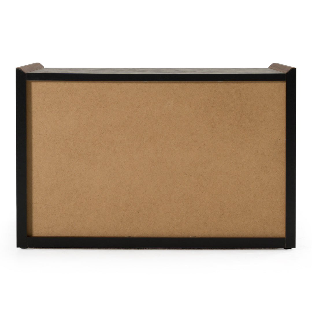 Rado Modern Walnut & Stucco Nightstand