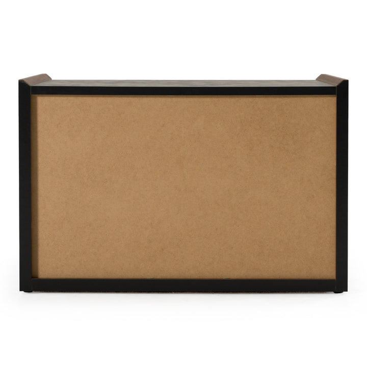 Rado Modern Walnut & Stucco Nightstand