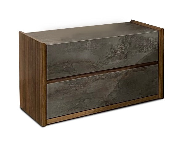 Rado - Modern Walnut & Volcanic Slate Bedroom set