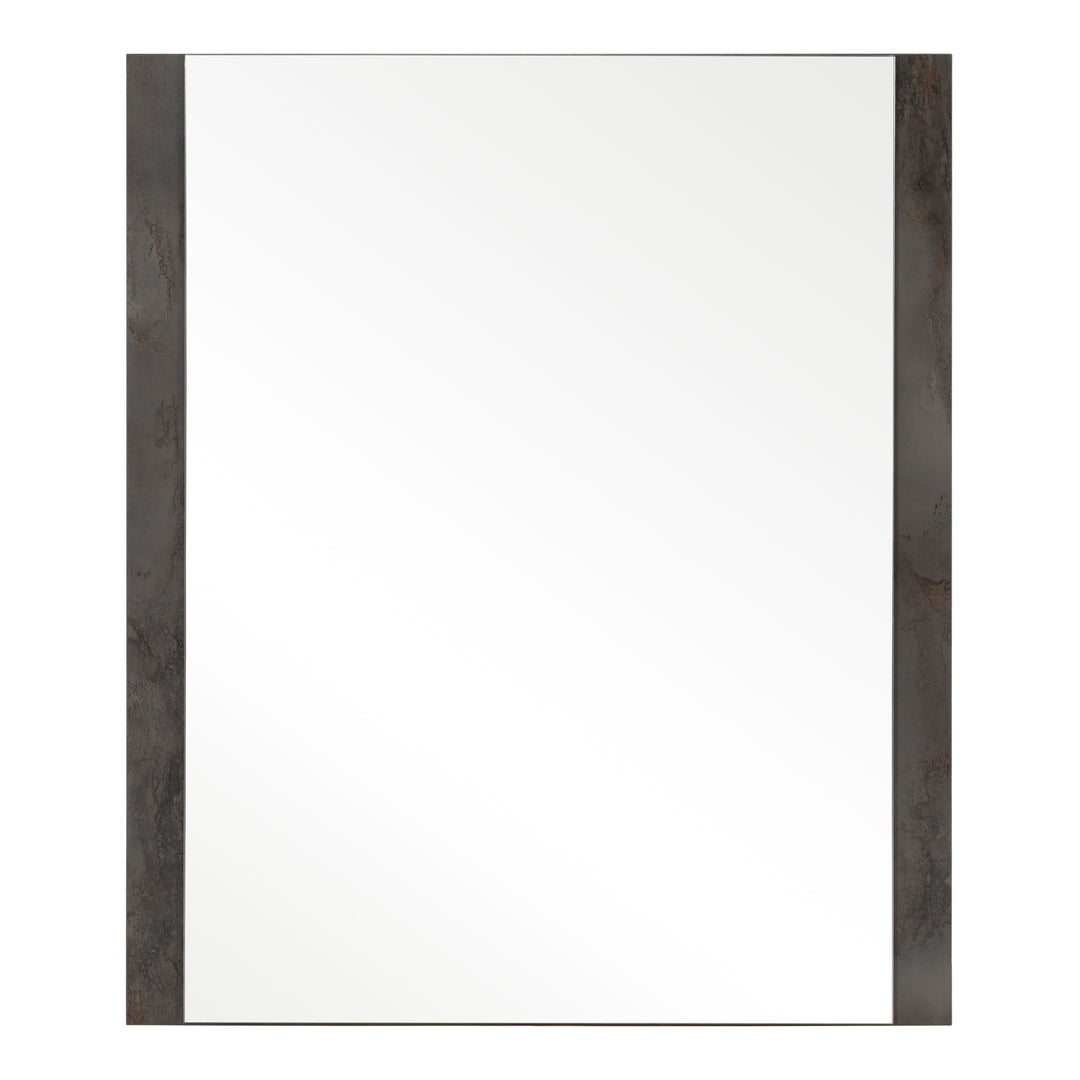 Rado Modern Walnut & Stucco Mirror