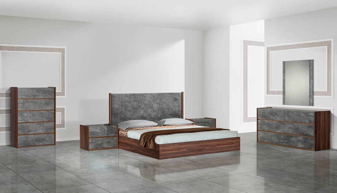 Rado Modern Walnut & Stucco Chest