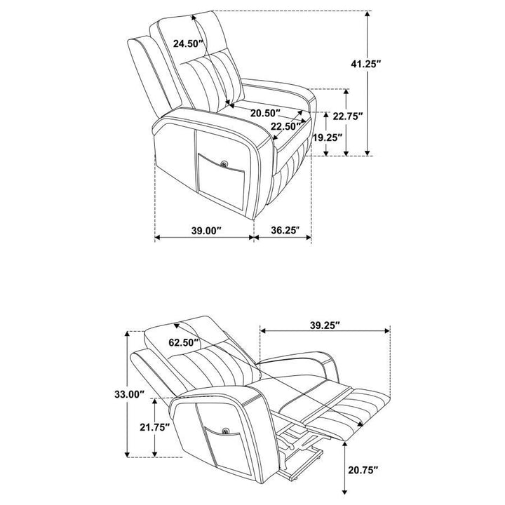 Raelynn - Upholstered Power Lift Recliner Chair - Gray Lift Chair modern furniture Contempo Furniture