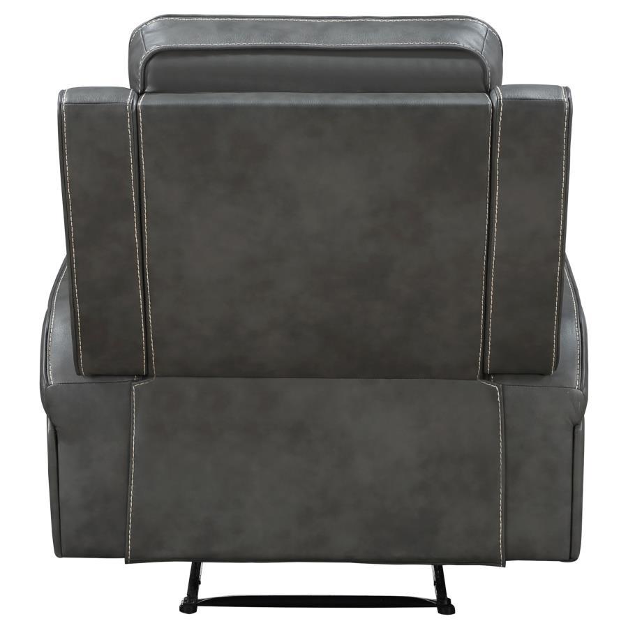 Raelynn - Upholstered Track Arm Recliner - Gray Reclining Chair modern furniture Contempo Furniture
