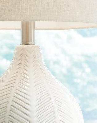 Rainermen Table Lamp - White Table Lamp modern furniture Contempo Furniture