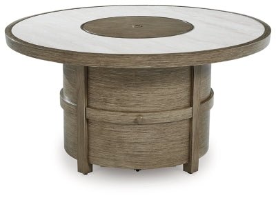 Rainier Ranch Fire Pit Table - Beige Fire Pits modern furniture Contempo Furniture