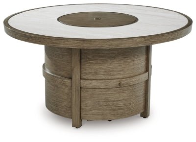 Rainier Ranch Fire Pit Table - Beige Fire Pits modern furniture Contempo Furniture