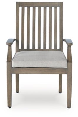 Rainier Ranch Outdoor Arm Chair with Cushion (Set of 2) - Beige Chair Set modern furniture Contempo Furniture