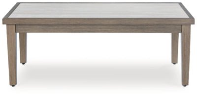 Rainier Ranch Outdoor Coffee Table - Beige Coffee Table modern furniture Contempo Furniture