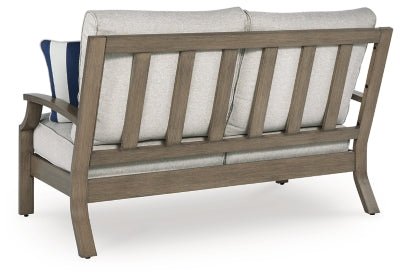 Rainier Ranch Outdoor Loveseat with Cushion - Beige Loveseat modern furniture Contempo Furniture