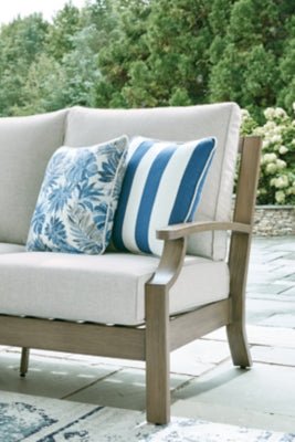 Rainier Ranch Outdoor Sofa with Cushion - Beige Outdoor Seating modern furniture Contempo Furniture