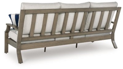 Rainier Ranch Outdoor Sofa with Cushion - Beige Outdoor Seating modern furniture Contempo Furniture