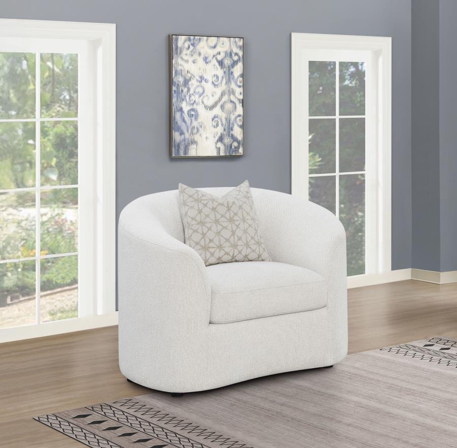 Rainn Boucle Upholstered Sloped Arm Accent Chair - Latte Arm Chair modern furniture Contempo Furniture