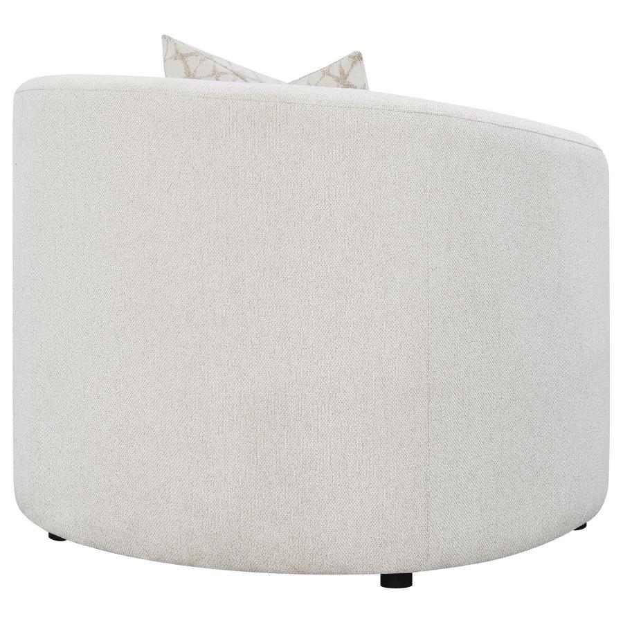 Rainn - Boucle Upholstered Sloped Arm Accent Chair - Latte Arm Chair modern furniture Contempo Furniture