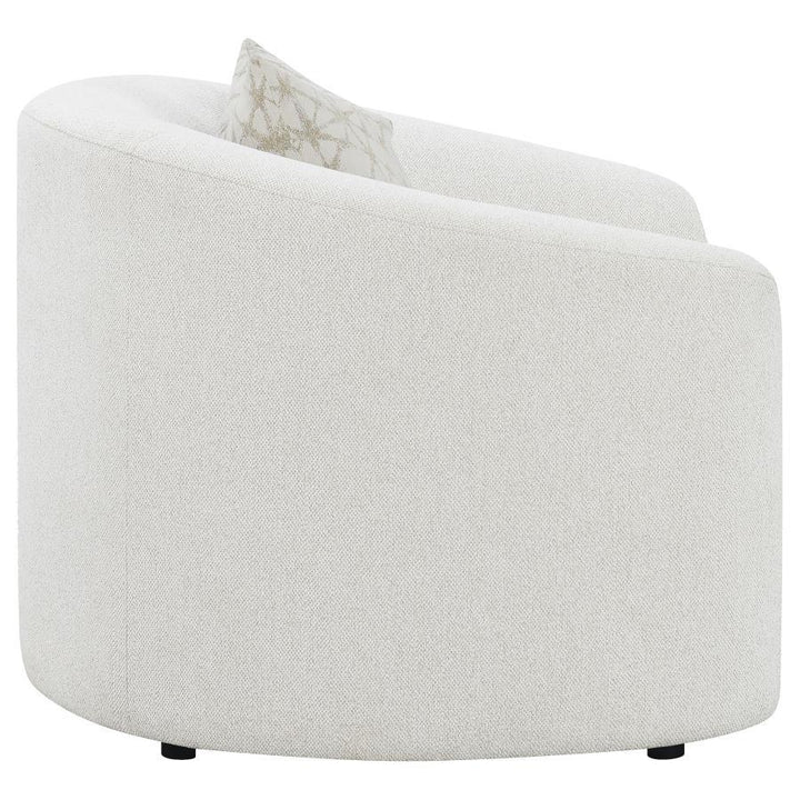 Rainn - Boucle Upholstered Sloped Arm Accent Chair - Latte Arm Chair modern furniture Contempo Furniture