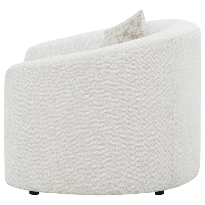 Rainn - Boucle Upholstered Sloped Arm Accent Chair - Latte Arm Chair modern furniture Contempo Furniture