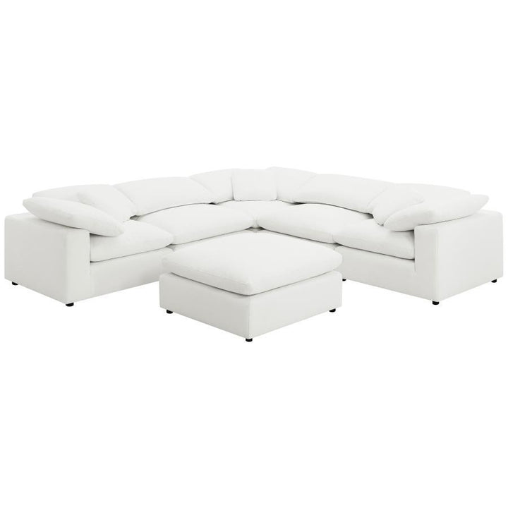 Raleigh - Boucle Upholstered Armless Chair - Ivory Armless Chair modern furniture Contempo Furniture