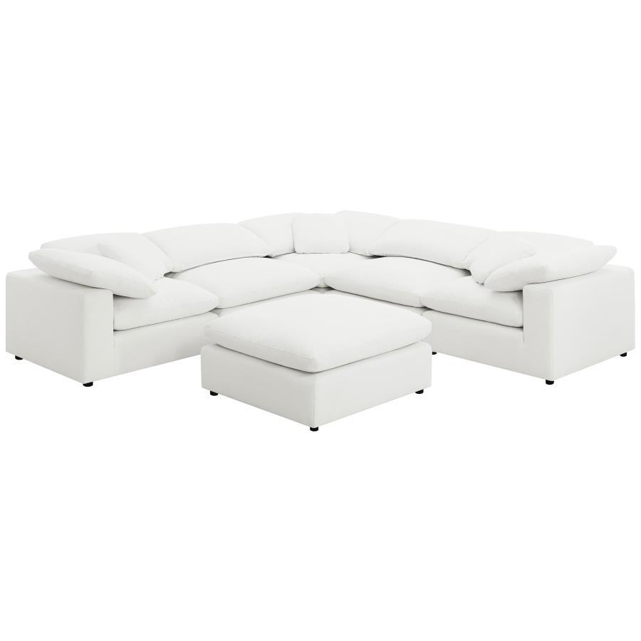 Raleigh - Boucle Upholstered Armless Chair - Ivory Armless Chair modern furniture Contempo Furniture