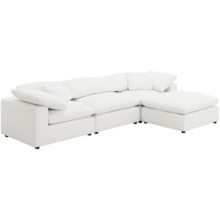 Raleigh - Boucle Upholstered Armless Chair - Ivory Armless Chair modern furniture Contempo Furniture