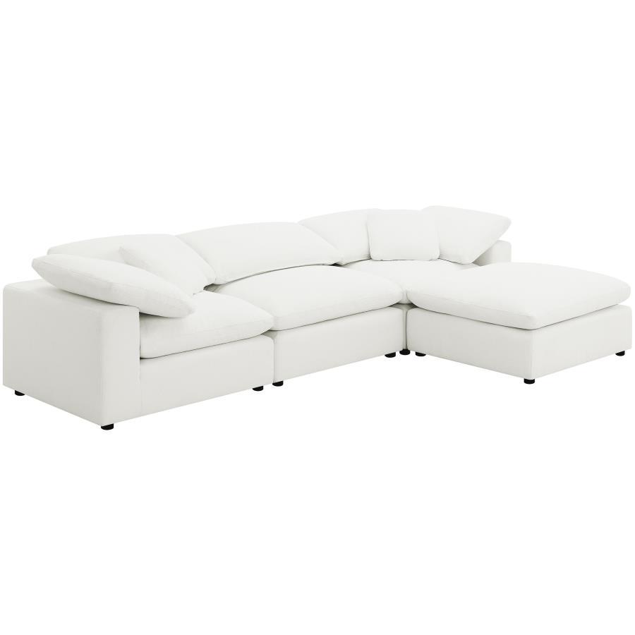 Raleigh - Boucle Upholstered Armless Chair - Ivory Armless Chair modern furniture Contempo Furniture