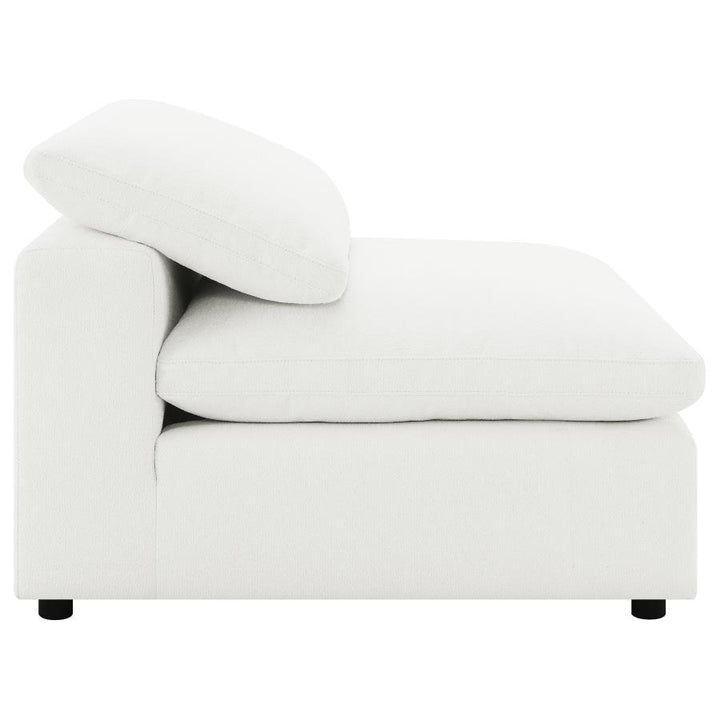 Raleigh - Boucle Upholstered Armless Chair - Ivory Armless Chair modern furniture Contempo Furniture