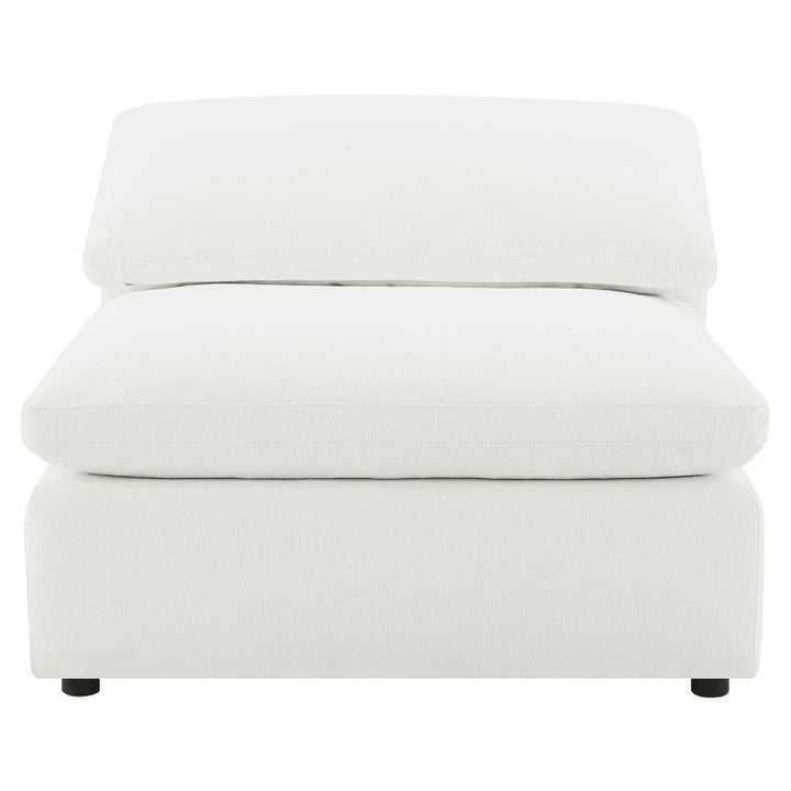 Raleigh - Boucle Upholstered Armless Chair - Ivory Armless Chair modern furniture Contempo Furniture