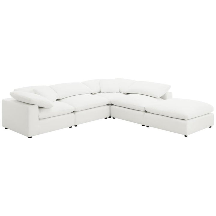 Raleigh - Boucle Upholstered Armless Chair - Ivory Armless Chair modern furniture Contempo Furniture