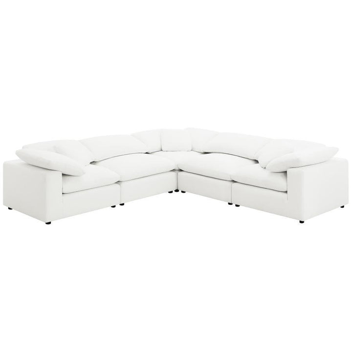 Raleigh - Boucle Upholstered Armless Chair - Ivory Armless Chair modern furniture Contempo Furniture