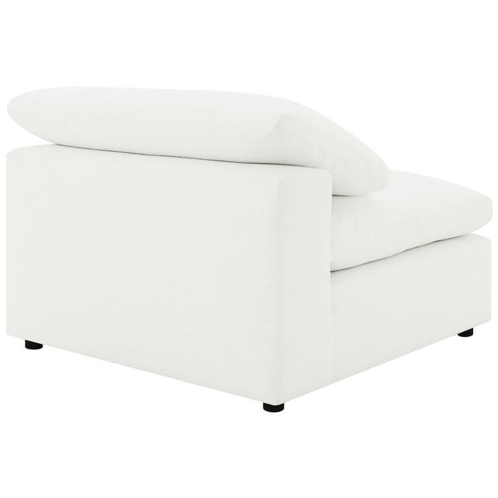 Raleigh - Boucle Upholstered Armless Chair - Ivory Armless Chair modern furniture Contempo Furniture
