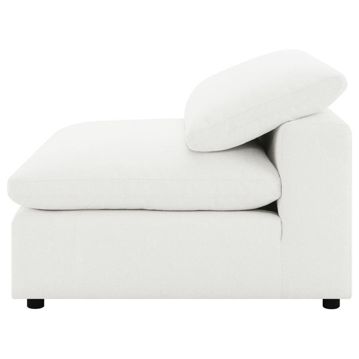 Raleigh - Boucle Upholstered Armless Chair - Ivory Armless Chair modern furniture Contempo Furniture