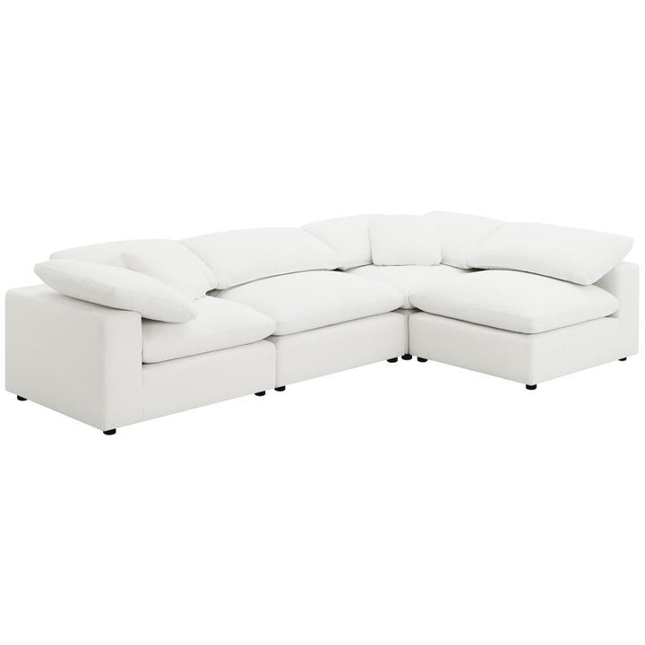 Raleigh - Boucle Upholstered Armless Chair - Ivory Armless Chair modern furniture Contempo Furniture