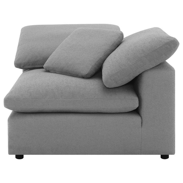 Raleigh - Boucle Upholstered Corner Chair - Gray Corners modern furniture Contempo Furniture