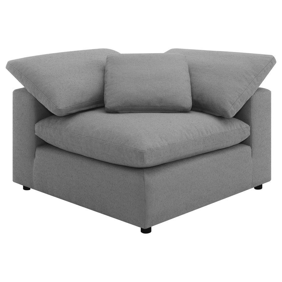 Raleigh - Boucle Upholstered Corner Chair - Gray Corners modern furniture Contempo Furniture