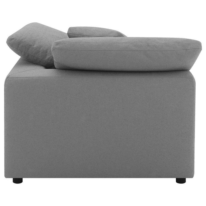 Raleigh - Boucle Upholstered Corner Chair - Gray Corners modern furniture Contempo Furniture