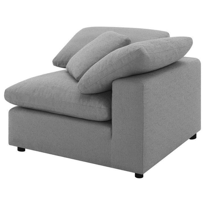 Raleigh - Boucle Upholstered Corner Chair - Gray Corners modern furniture Contempo Furniture