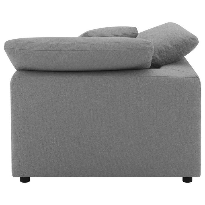 Raleigh - Boucle Upholstered Corner Chair - Gray Corners modern furniture Contempo Furniture