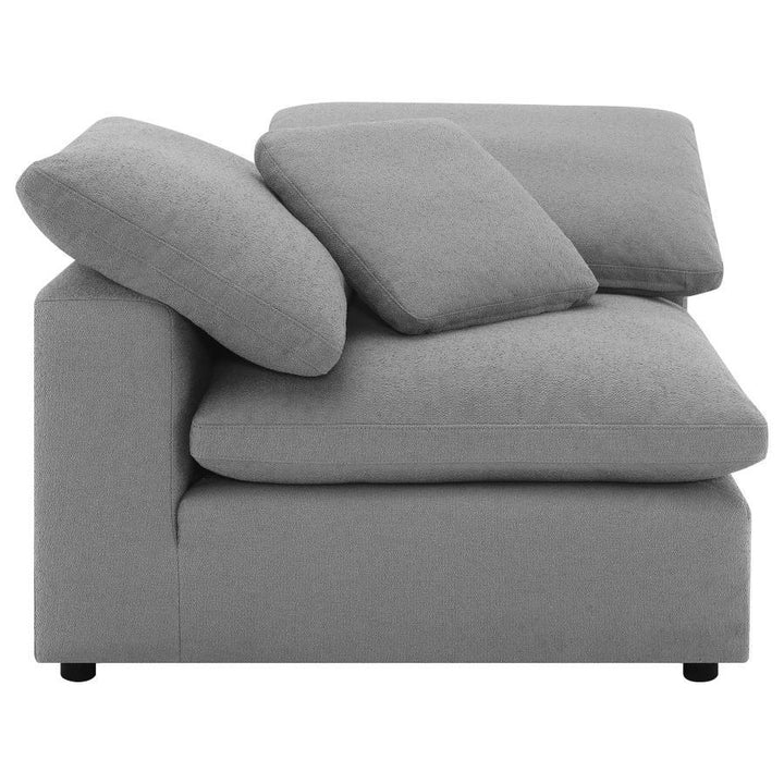 Raleigh - Boucle Upholstered Corner Chair - Gray Corners modern furniture Contempo Furniture