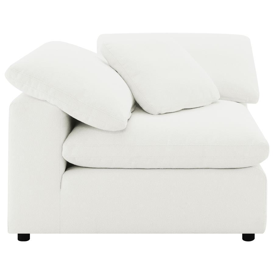 Raleigh - Boucle Upholstered Corner Chair - Ivory Corners modern furniture Contempo Furniture