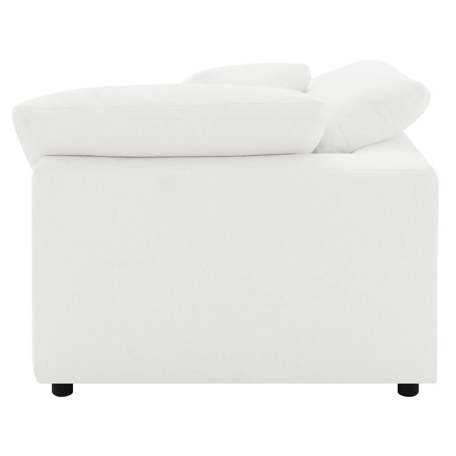 Raleigh - Boucle Upholstered Corner Chair - Ivory Corners modern furniture Contempo Furniture