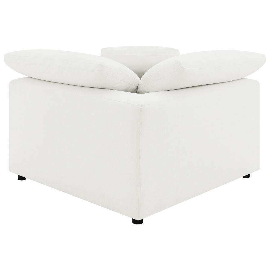 Raleigh - Boucle Upholstered Corner Chair - Ivory Corners modern furniture Contempo Furniture