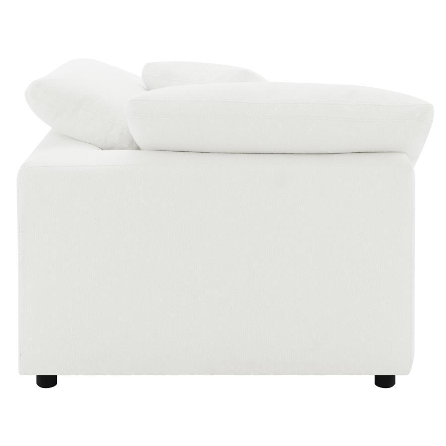 Raleigh - Boucle Upholstered Corner Chair - Ivory Corners modern furniture Contempo Furniture