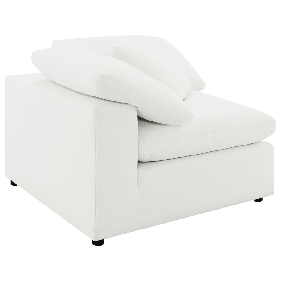 Raleigh - Boucle Upholstered Corner Chair - Ivory Corners modern furniture Contempo Furniture