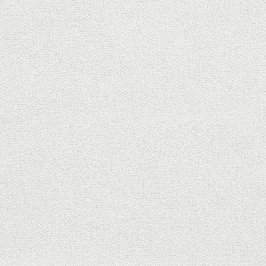 Raleigh - Boucle Upholstered Ottoman - Ivory Ottoman modern furniture Contempo Furniture