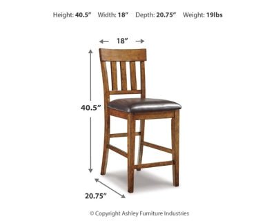 Ralene Counter Height Bar Stool - Light Brown Stool Set modern furniture Contempo Furniture