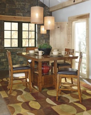 Ralene Counter Height Bar Stool - Light Brown Stool Set modern furniture Contempo Furniture