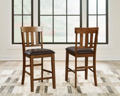 Ralene Counter Height Bar Stool - Light Brown Stool Set modern furniture Contempo Furniture