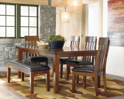 Ralene Dining Bench - Light Brown Upholstered Bench modern furniture Contempo Furniture